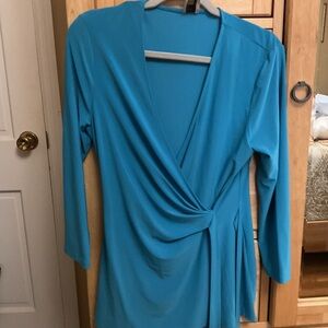 Anne Klein wrap top with side tie.